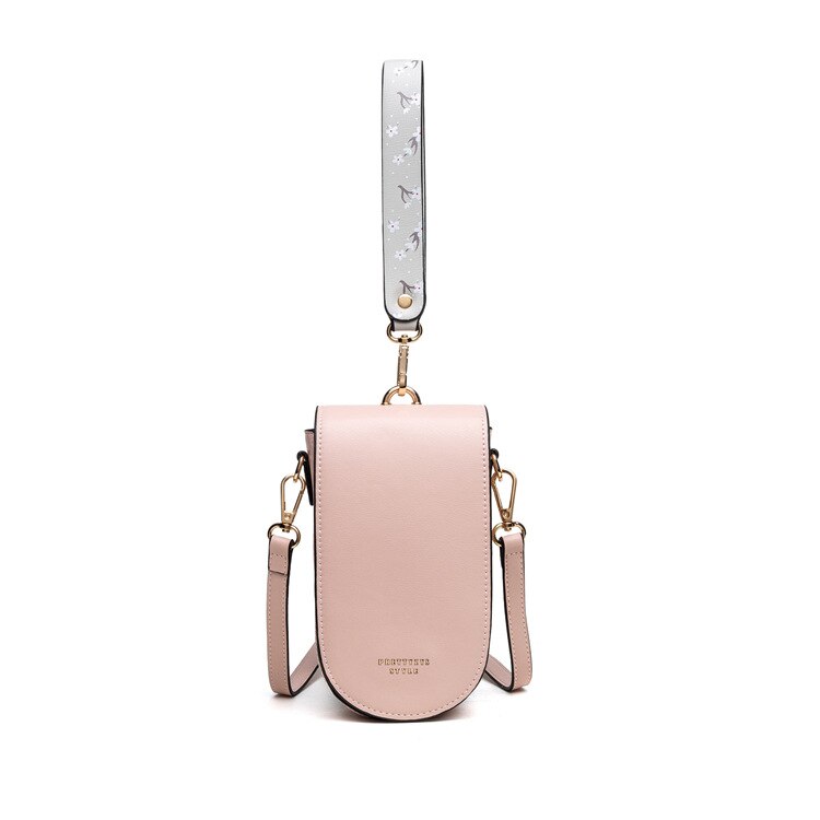 Vrouwen Handtas Mode Kleine Crossbody Pu Lederen Mini Messenger Tassen Portemonnee Meerdere Kaartsleuven Cellphone Bag Schoudertas Bakken: Pink