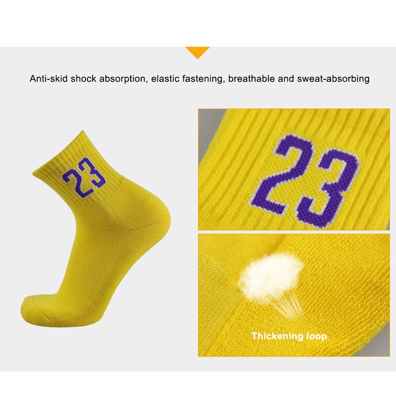 UGUPGRADE Super Star Basketball Socks Elite Thick Sports Socks Non-slip Durable Skateboard Towel Bottom Socks Stocking