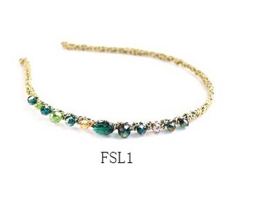 Vrouwen glanzende luxe haarbanden met strass, antislip rand, kleurrijke diamanten haarringen, haaraccessoires voor vrouwen, kristallen hoofdbanden: Dfsl 1