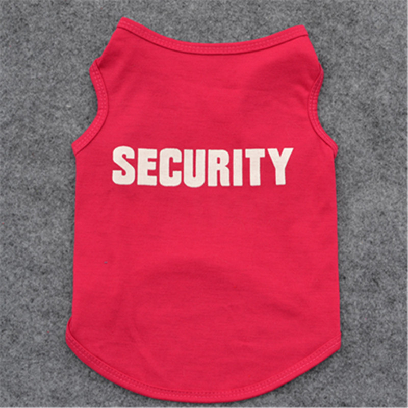 Pet Clothes For Dogs Letter Printing Cooling Vest Sleeveless Dog T-Shirt FBI Police FBI Grid Clothes Poodle Clothes E: Red / XS