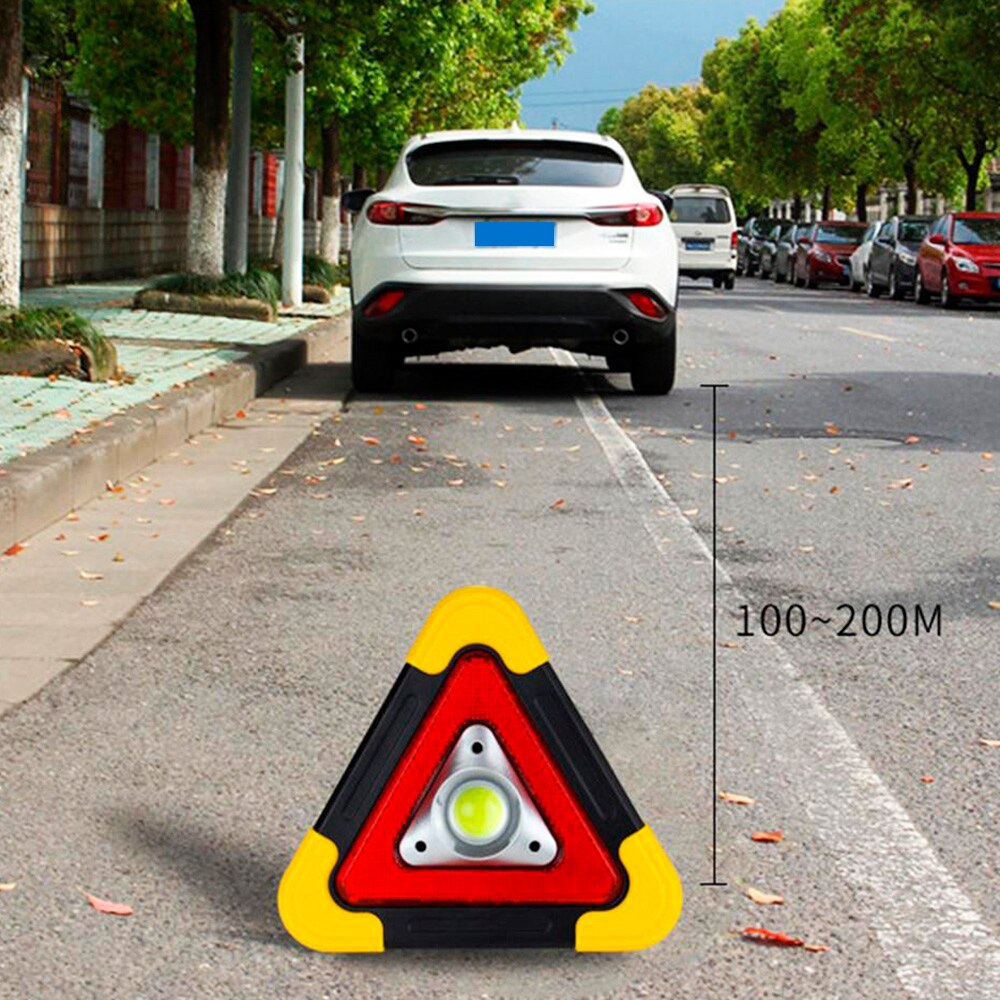 Portable Driehoek Waarschuwing Teken Driehoek Auto Led Verlichting Road Veiligheid Emergency Afbraak Alarm Lamp Draagbare Knipperlicht