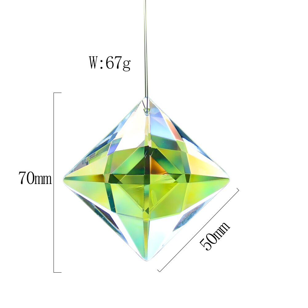 50x70MM kwadratowe kryształy robić żyrandola zawieszki Suncatcher kryształbyć winnym pryzmaty wiszący ornament akcesoria robić żyrandoli Dom dekoracje
