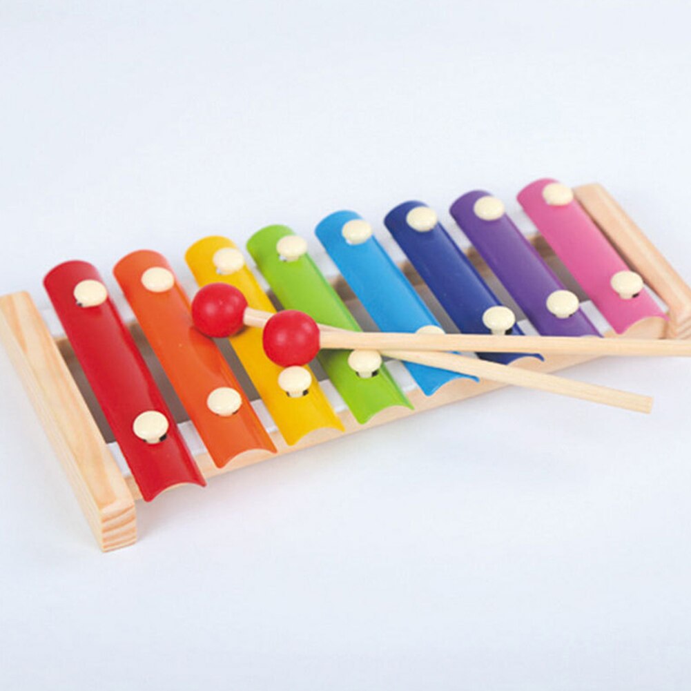 Verlichting Hand Knock Xylofoon Muzikaal Speelgoed Baby Kids Instrument Acht-Tone Houten Voorschoolse Beat Onderwijs Piano