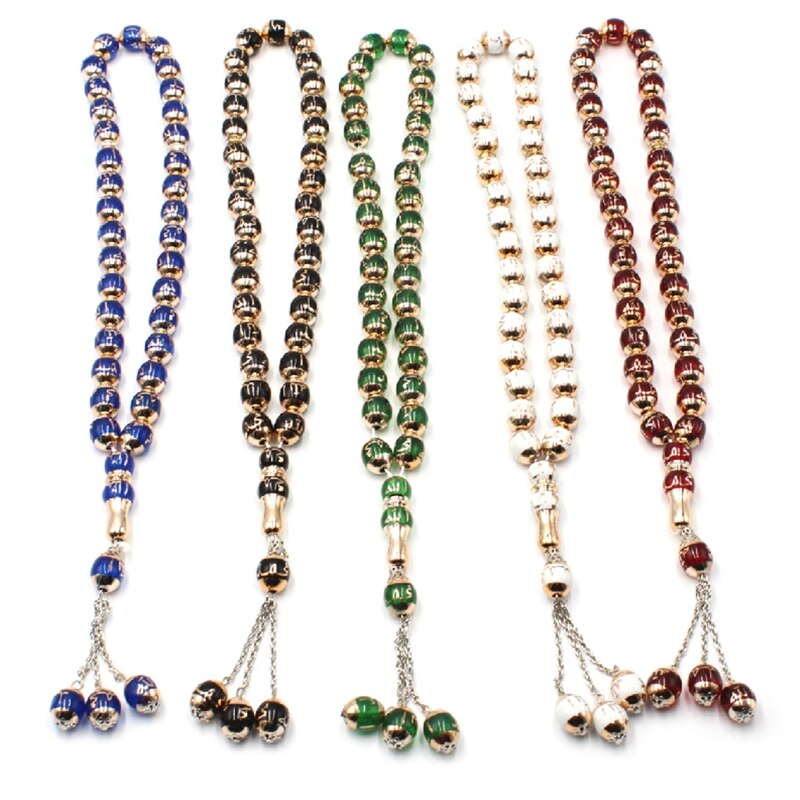 Musulmano Tasbih 33 perline Islam preghiera rosario culto islamico preghiera Misbaha cerimonia religiosa Eid Ramadan regalo
