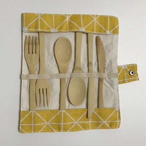 Fork Knife Spoon Set with Cloth Bag: 210