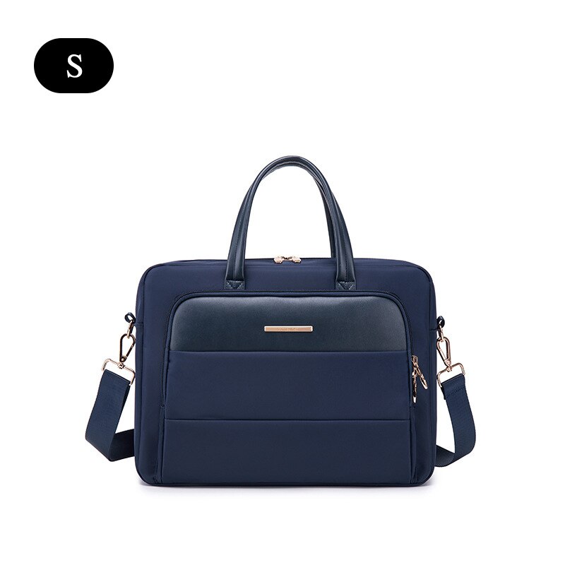 Capacity Briefcase Travel 13 14 15.6in Laptop Document Organizer Shoulder Bag Business Ipad Phone Notebook Storage Handbag X133C: Blue S
