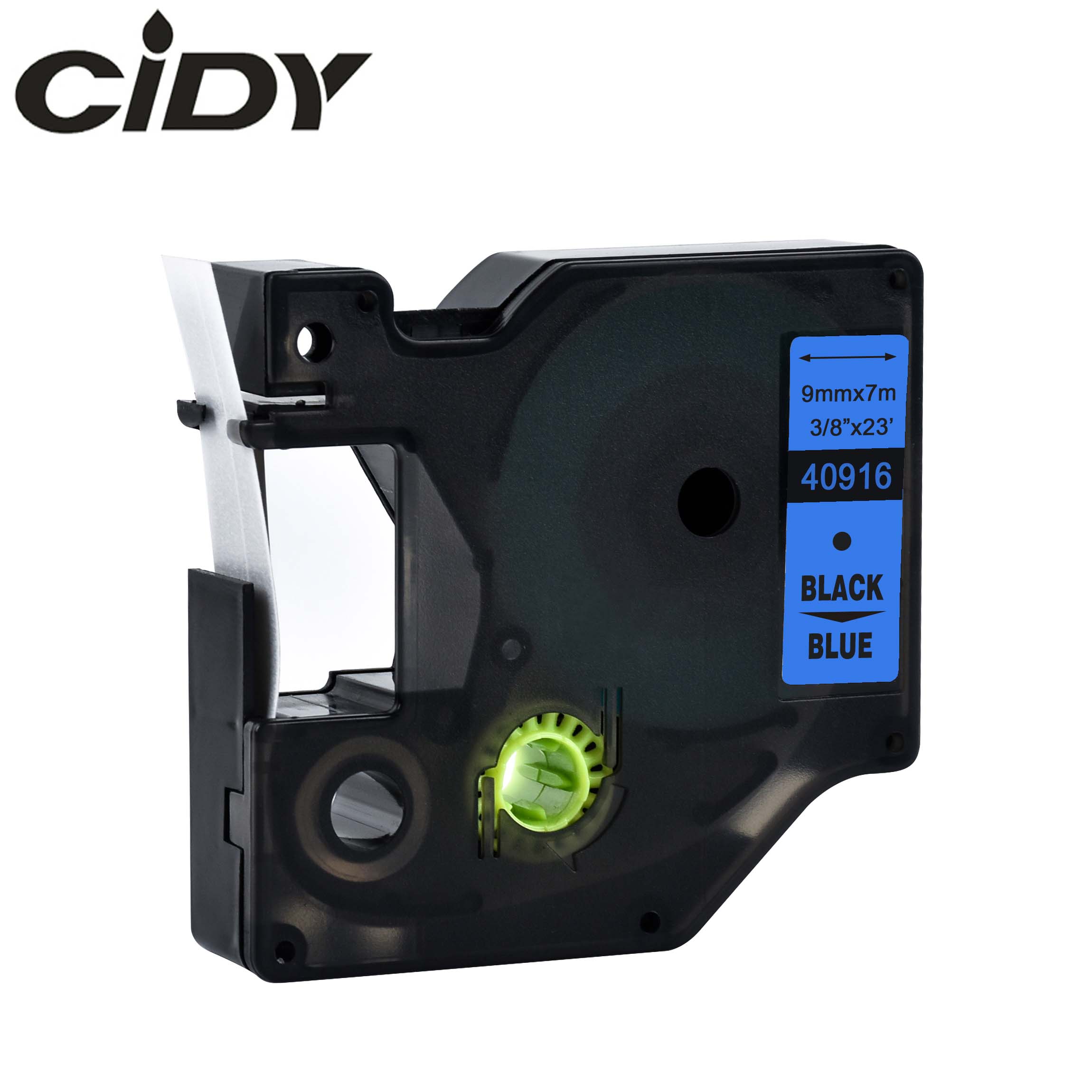 CIDY Multicolor 40913 40918 40910 9mm black on white label tape Compatible Dymo D1 manager 45013 FOR DYMO LM160 LM280 DYMO PNP: 9mm black on blue