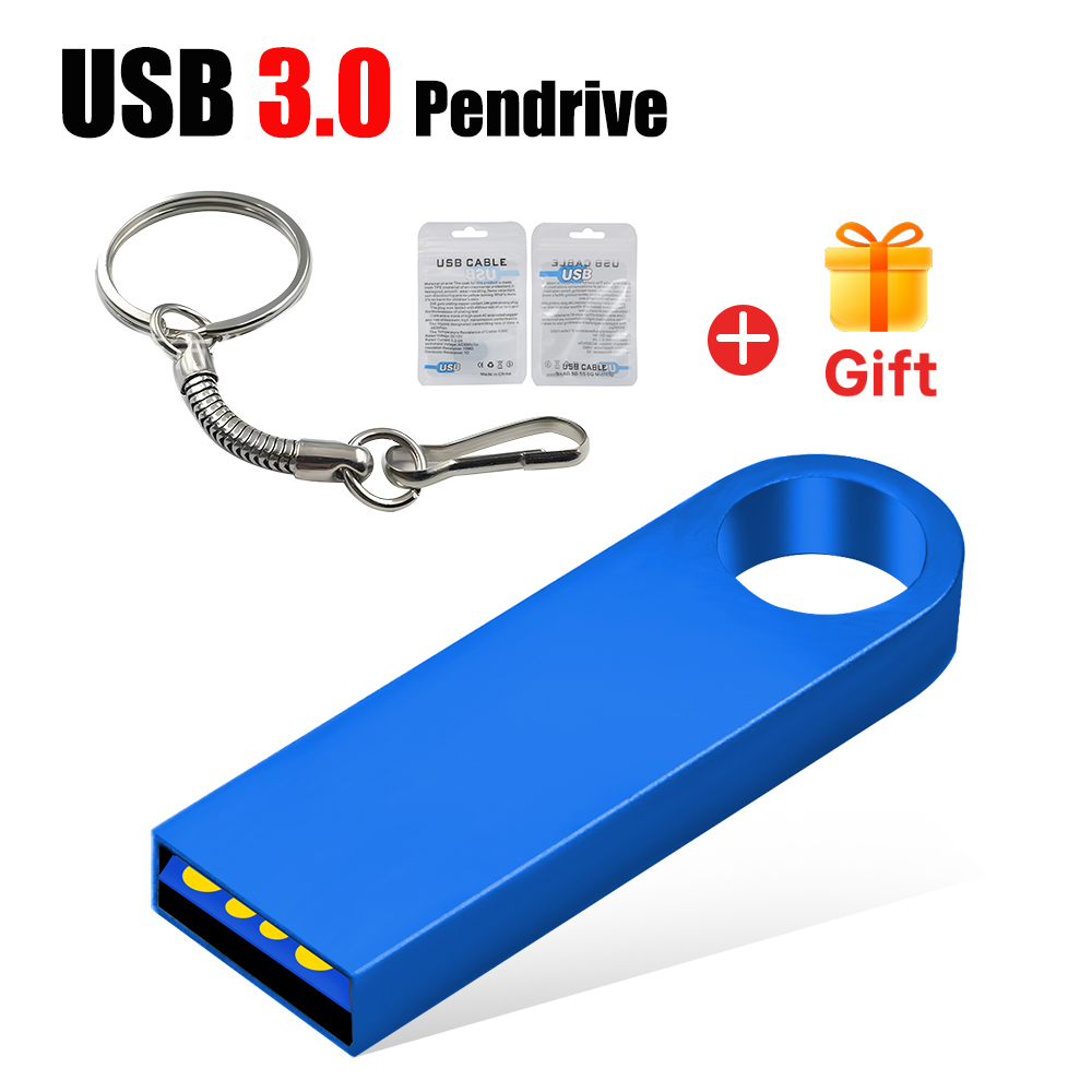 Metal USB 3.0 Flash Drive 128gb 16GB 8GB Flash Disk Pendrive 32gb 64gb USB Flash USB Disk Memory Stick U Disk Gif: green / 32 GB