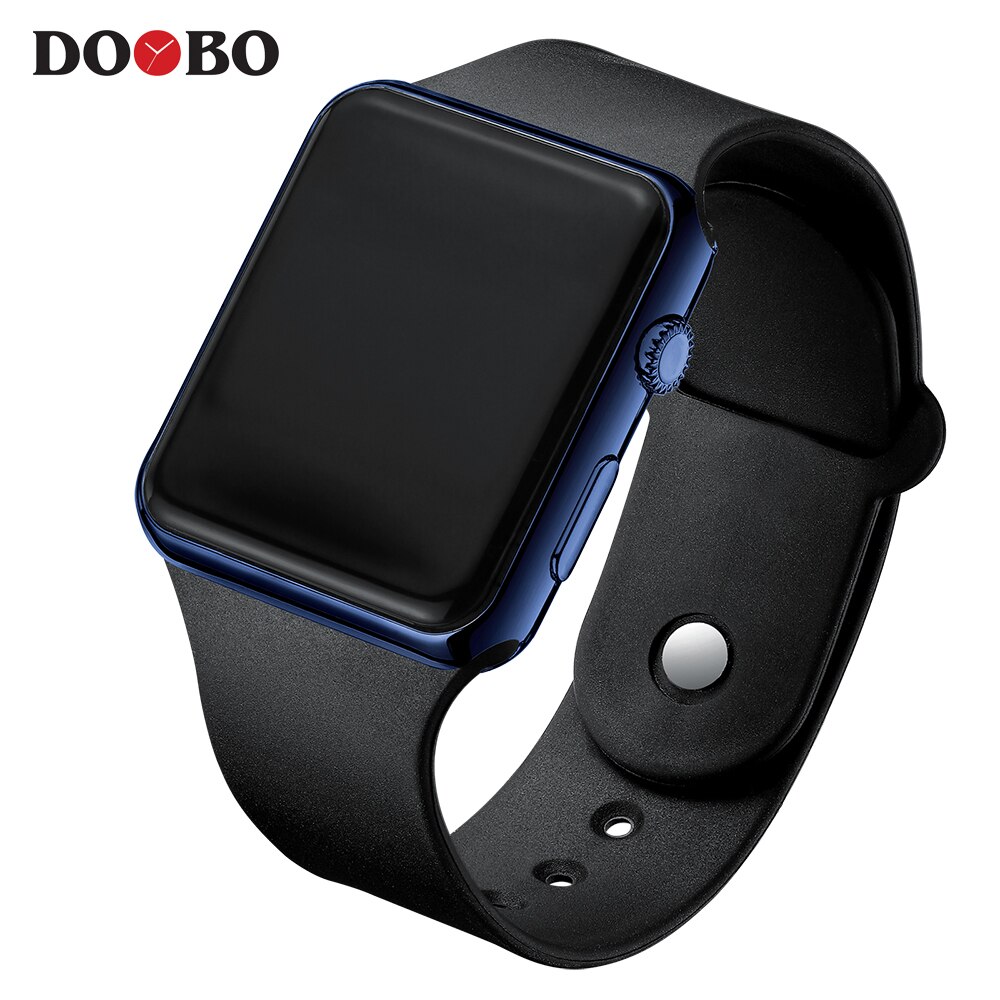 Top Brand Men Women LED Watches Unisex Digital Watch Electronic Clock Hodinky Male Female Watch Sport Wristwatch For Boys Girls: Black DeepBlue