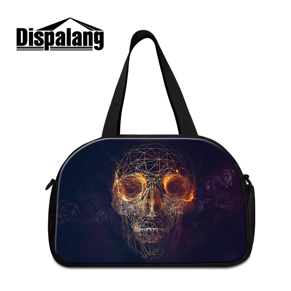 Cool workout duffeltasker til mænd kranium mellemstore skulderbagagetasker til kvinder drenge sporty taske bedste duffle bag til teenager: Himmelblå