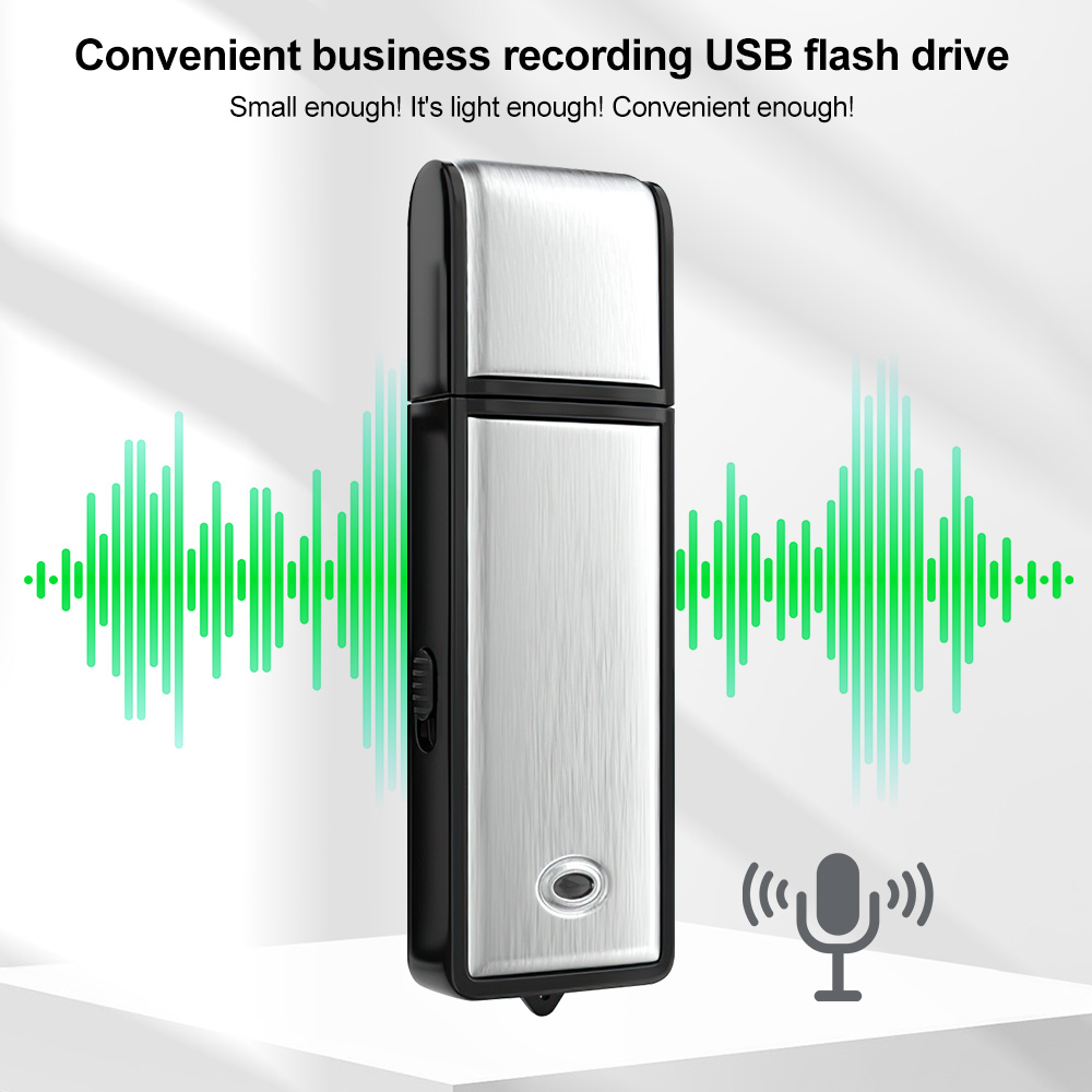 USB Voice Recorder Portable Digital Audio Sound Recording Device Noise Reduce Dictaphone 8GB/32GB USB Flash Driver