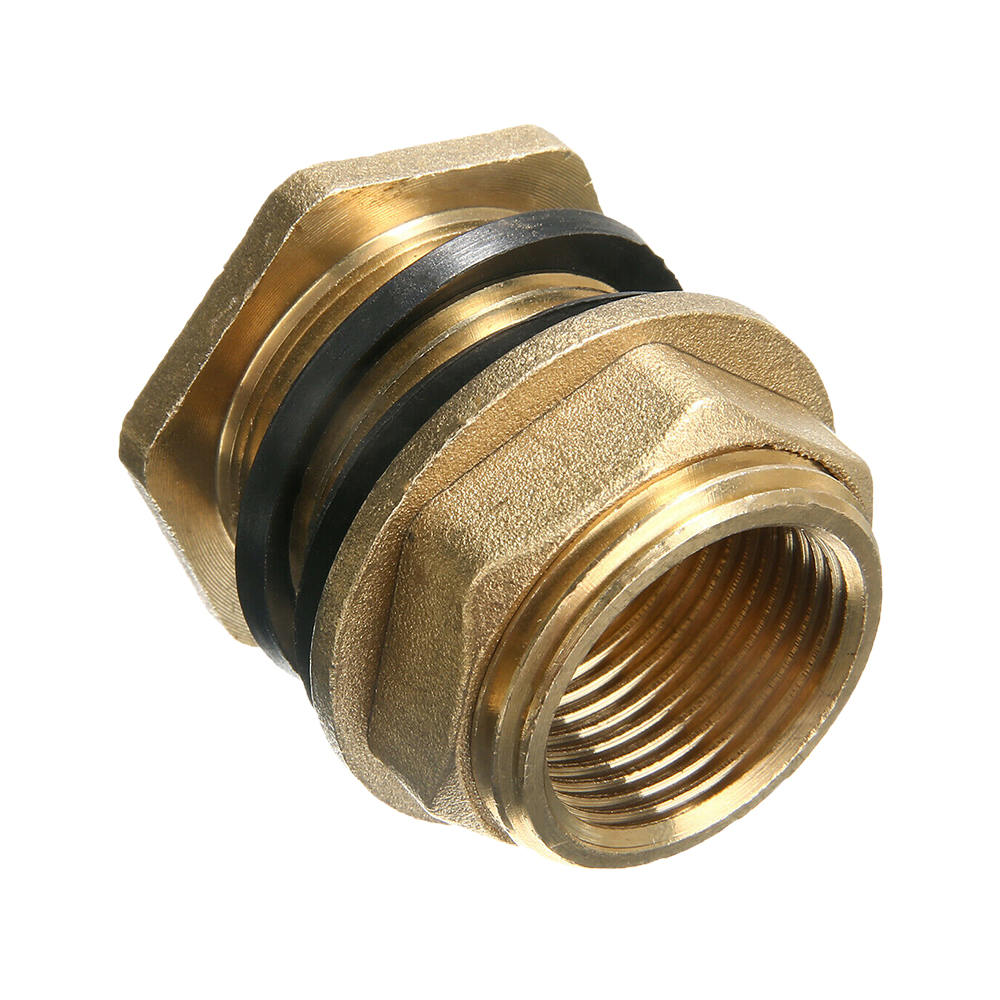 Conector de tanque de agua de latón sólido macho de 3/4 ", Conector de tanque de ajuste de mamparo recto para jardín, adaptador de manguera, suministros para el hogar