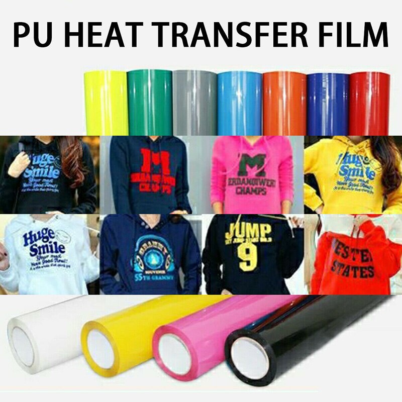 Camiseta de transferencia de calor de PU, vinilo textil, película de Cricut, troquelado de vinilo, 20x100cm, materiales de papel, decoraciones para camisetas, ropa