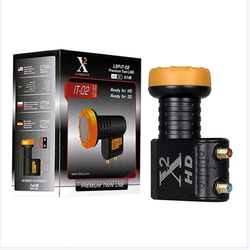 X SQUARE High Gain Low Noise 0.1dB Ku Band Universal Dual Output LNB
