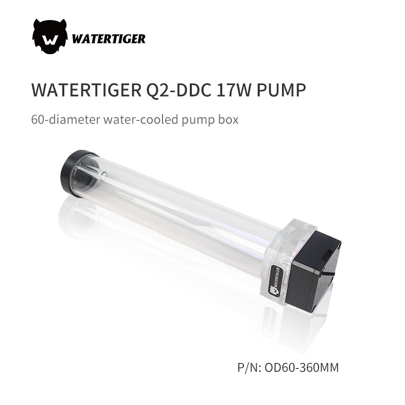 watertiger Q2-DDC-RGB computer water-cooled water pump PWM speed control 17W pump box combination 5V AURA: Q2-OD60-360