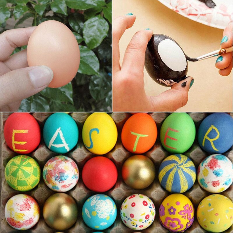 Casa de juego de huevos de imitación de madera, grafiti pintado artesanal, huevo de Pascua, simulación de cocina, juguetes para niños, para niños, 1 Uds.