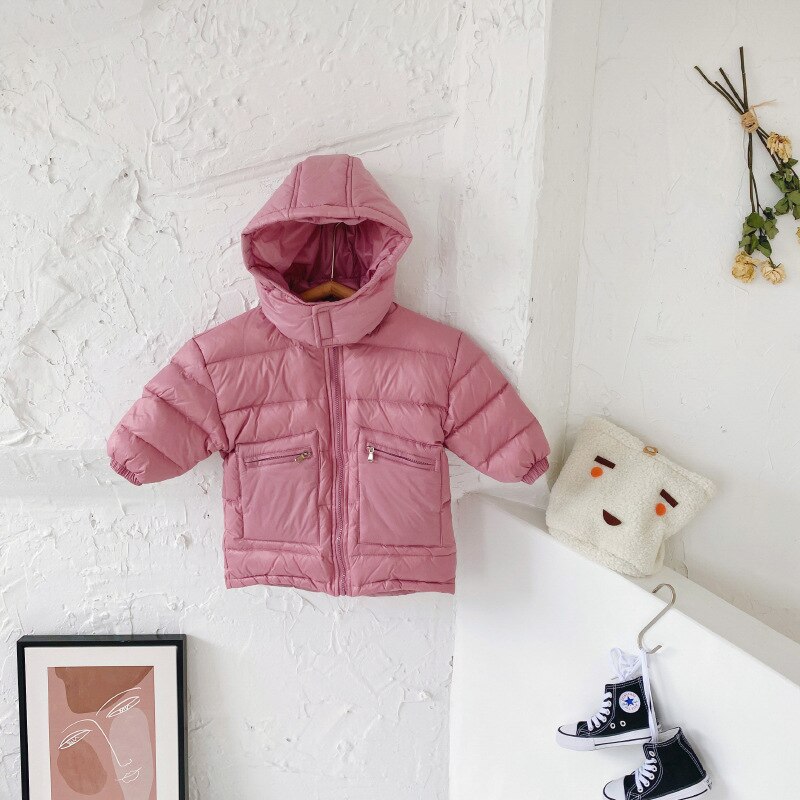 Wintermeisjes warme dikke capuchon donsjacks lange winddicht effen kleur dikkere bovenkleding