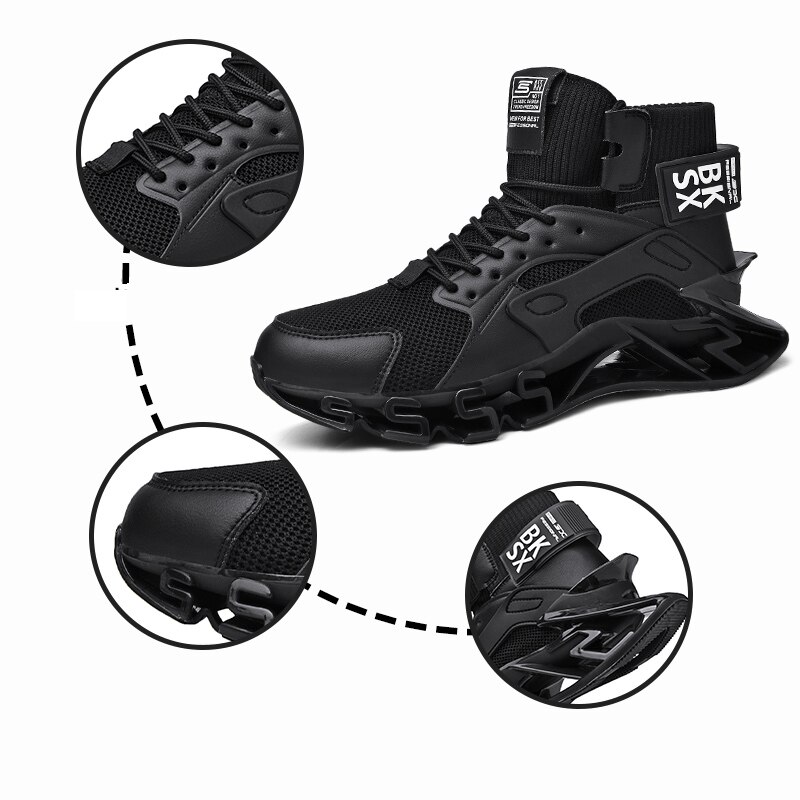 Men's Clunky Sneaker Dorky Dad Casual Walking Shoes Running Shoes Spring Autumn Winter Blade Lace-up Tide Sock-Like Men's Shoes