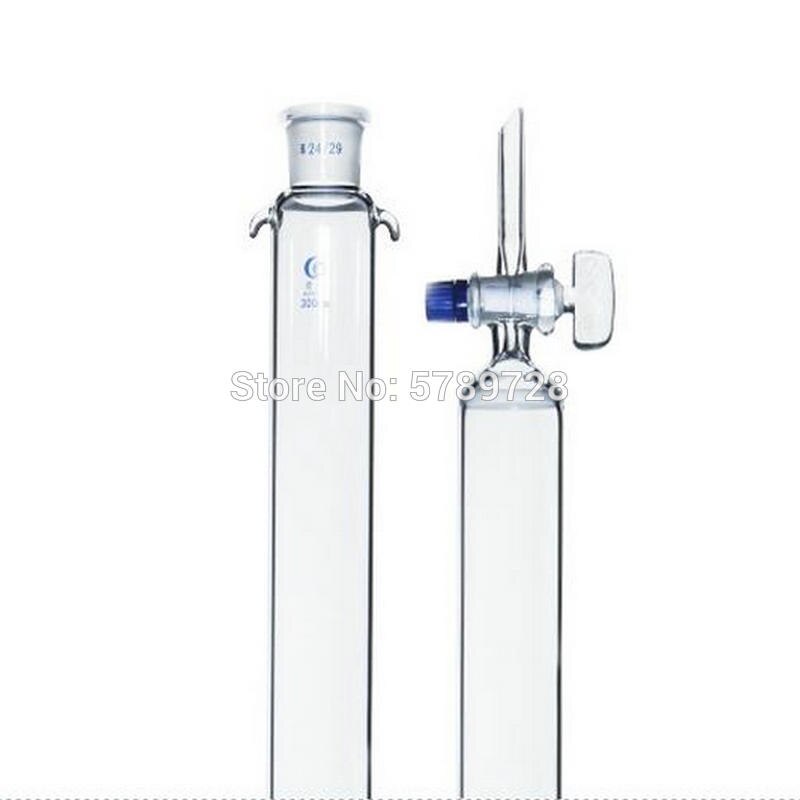 1 stücke Kaliber 24# chromatographie spalte mit glas kolben, Sand Ader glas chromatographie spalte mit Standard mund