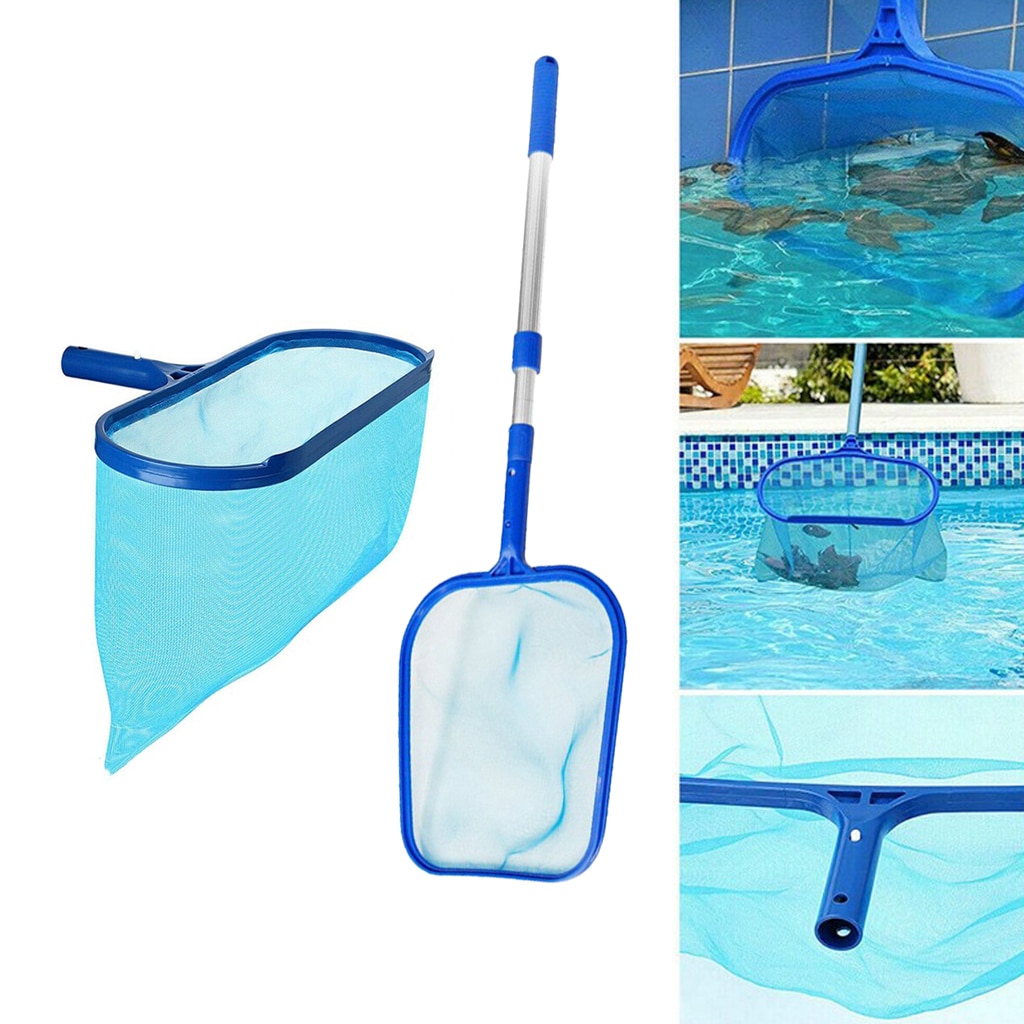 Swimming Pool Cleaning Maintenance Kit Above Ground Leaf Skimmer Net Thermometer & Pole Pool Cleaning Tools