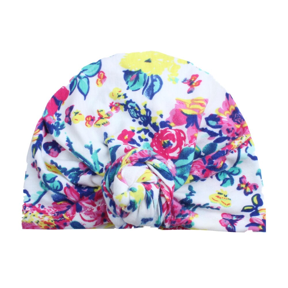 On 1 stk børn vinter varme hatte indien kasket til børn turban hatte solid afslappet skullies hue pige hoved wrap boheme kasket