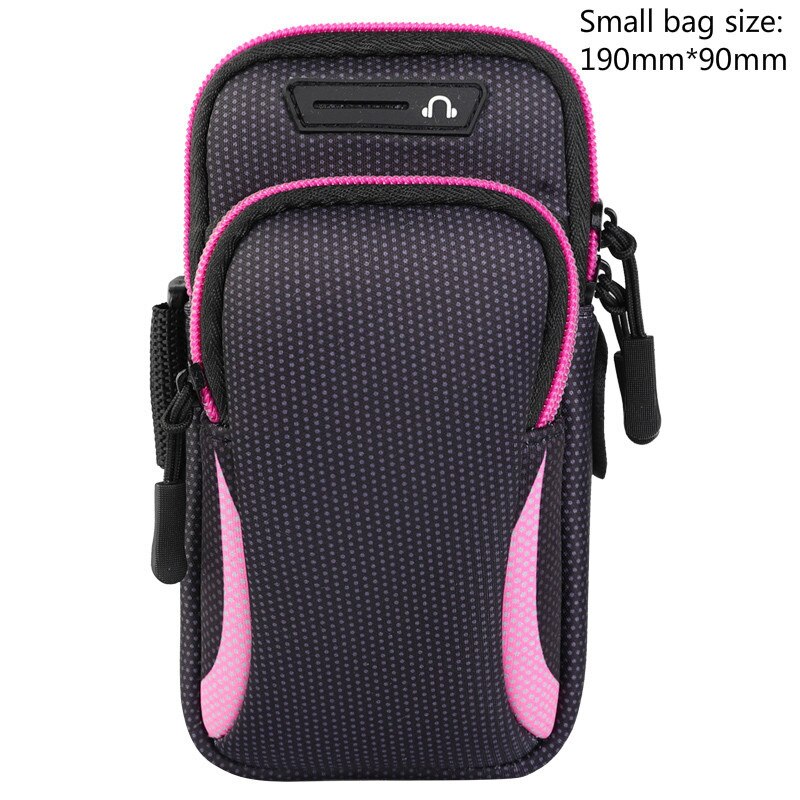 Wrist Arm Band Bag Universal for Mobile iPhone 13 with 6.5&quot; 7.2 inch Breathable Mesh Waterproof Sports Armband Phone Case: pink 6.5inch