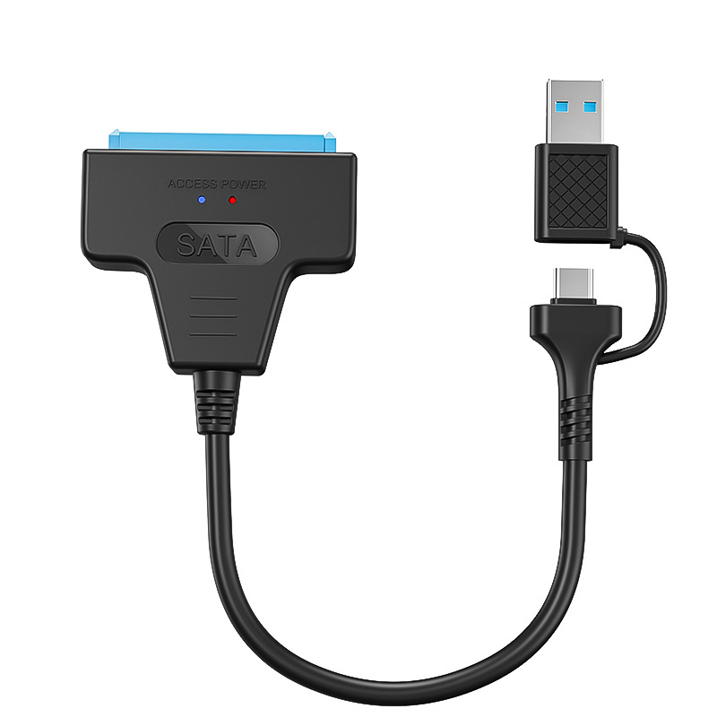 Cable de hasta 6 Gbps, accesorios para portátiles de alta velocidad, adaptador SATA a USB3.0/tipo C, Cables de ordenador Usb 2 en 1, periféricos de conexión