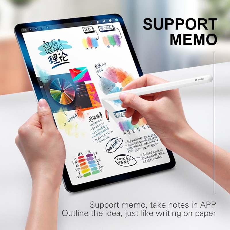 Aktiv styluspenna för apple ipad pro 11 12.9 10.5 9.7 mini 5 air phone smart stylus ritpenna handflata avvisande touchpenna