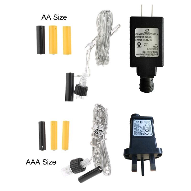 US UK Plug AA AAA Battery Eliminator Replace 2x 3x AA AAA Battery Power Supply Adapter for Radio LED Light Electric Toy T84C