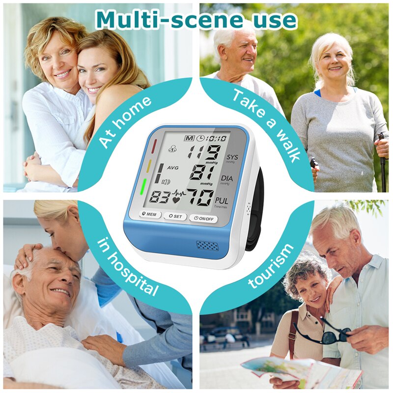 Pols Mini Bloeddrukmeter Elektrische Bloeddrukmeter Digitale Hartslag Tonometer Arteriële Tensiometer Monitores Bloeddruk