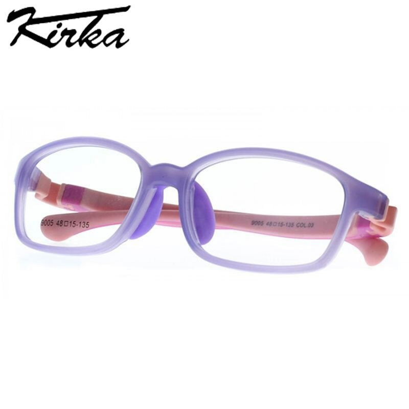 Kirka TR90 Children Spectacles Frames Flexible Square Boys Girls Optical Prescription Glasses Frame Myopia Kid Glasses Frame9005: 9005 C3