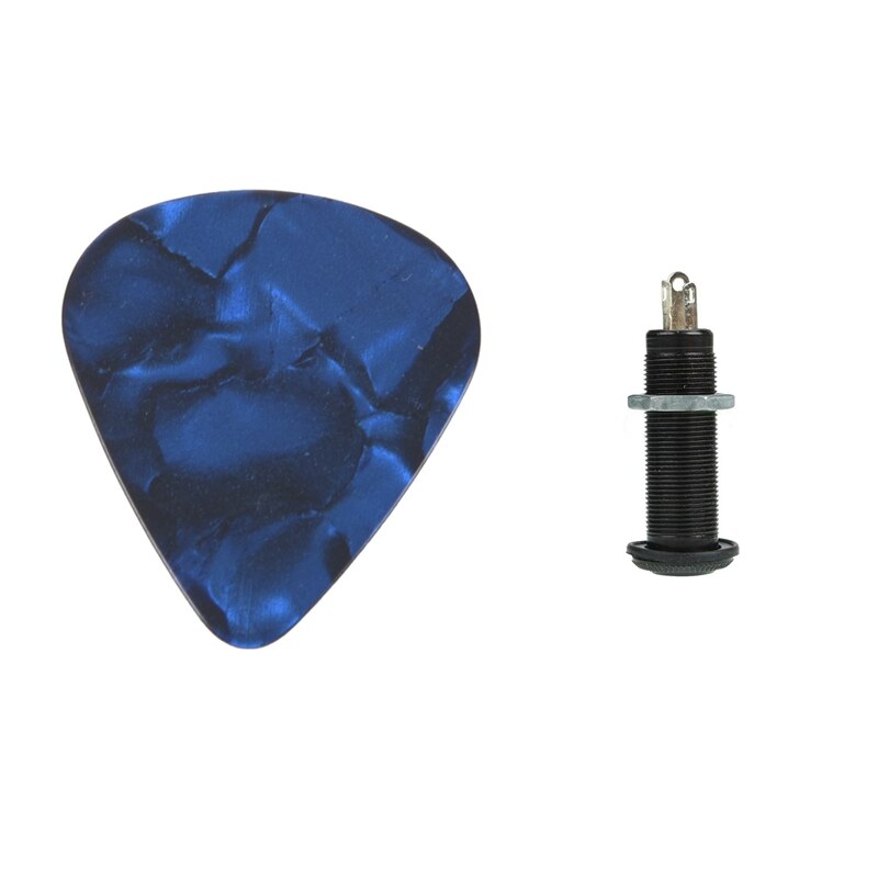 20 Pieces and Colorful Guitar Picks Celluloid Mediators with Guitar / Bass Cylinder Flush Mount Output Jack: Default Title