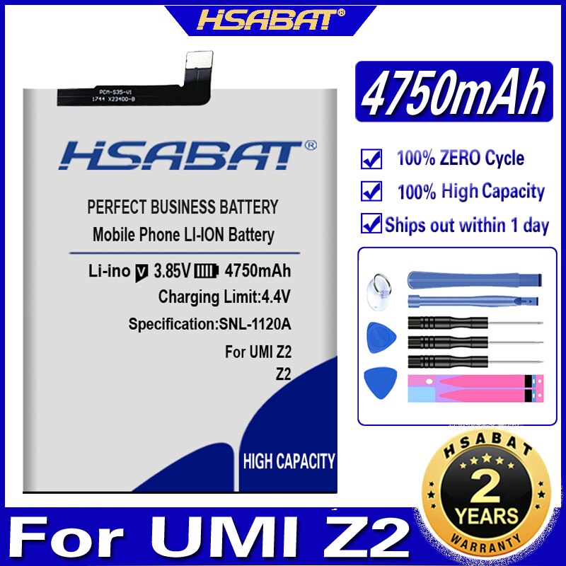 HSABAT 4750mAh-5050mAh Battery for UMI Z2 for UMI UMIDIGI Z2 Z2 Pro Batteries