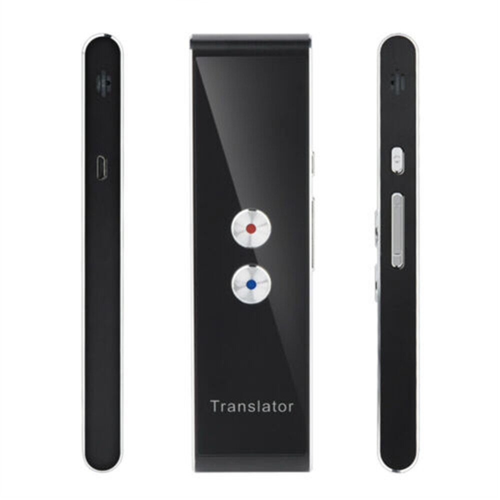 Traductor de voz T8, 40 idiomas, varios idiomas, traducción instantánea, Mini, inalámbrico, 2 vías, traductor en tiempo Real, aplicación, Bl