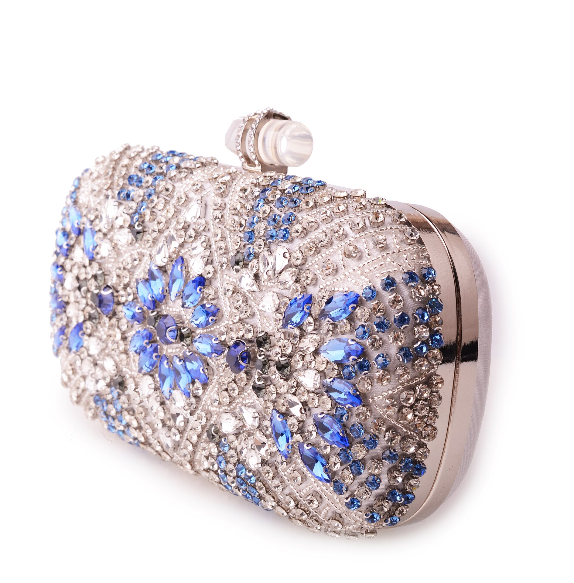 Bolso de mano de boda para mujer, bolsa de noche con diamantes de imitación, lentejuelas brillantes, Vintage, con cuentas de cristal, para de cóctel