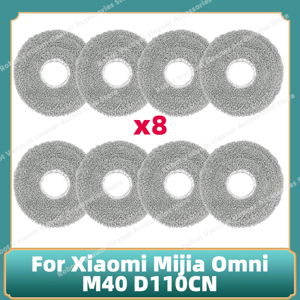 Compatible For Xiaomi Mijia Omni M40 D110CN Accessories Cutting Roller Main Side Brush Hepa Filter Mop Cloth Dust Bag Parts: Burgundy