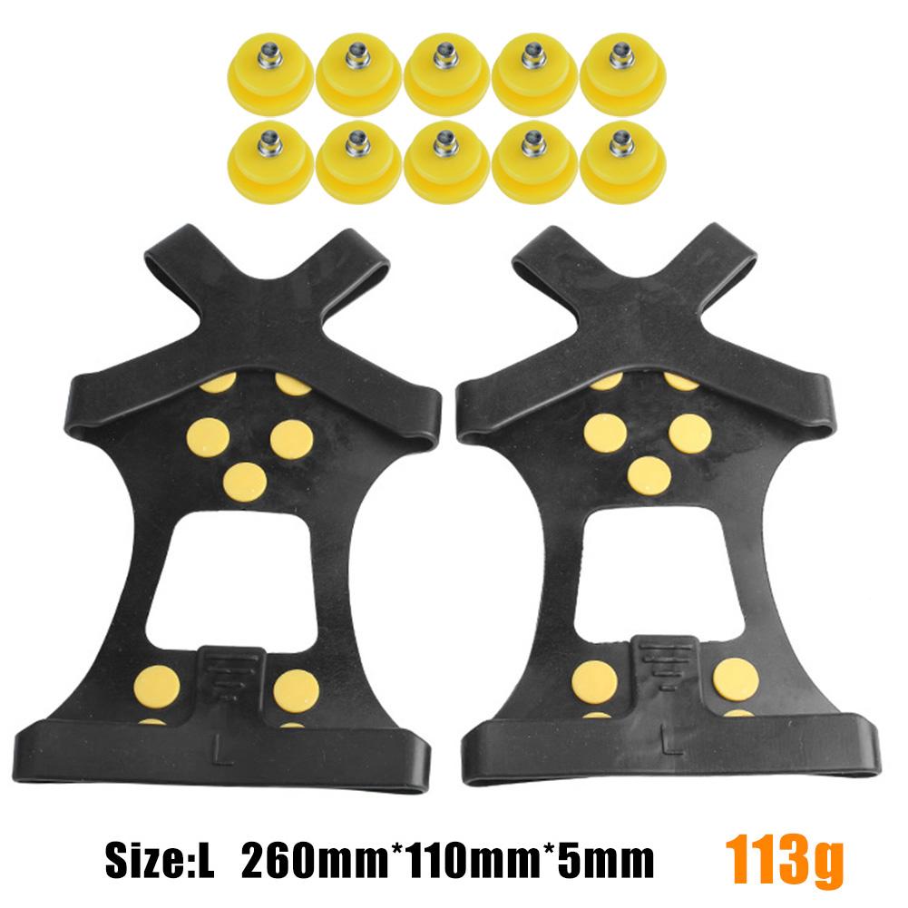 10 pigger sklisikre griper pigg vinter klatring sklisikker snø pigger grep kloss over sko dekker stegjern strekke motstå: L