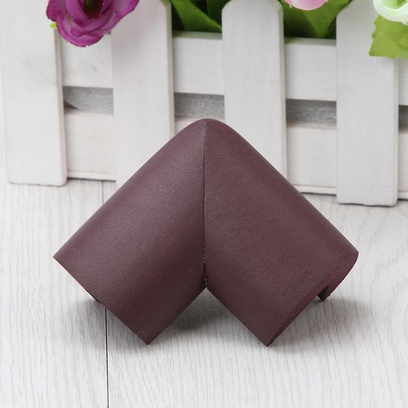 4Pcs Foam Baby Safety Corner Table Protector Soft Edge Corner Guards Child Safety Security Safe Proof Cushion Guards Protection: coffee