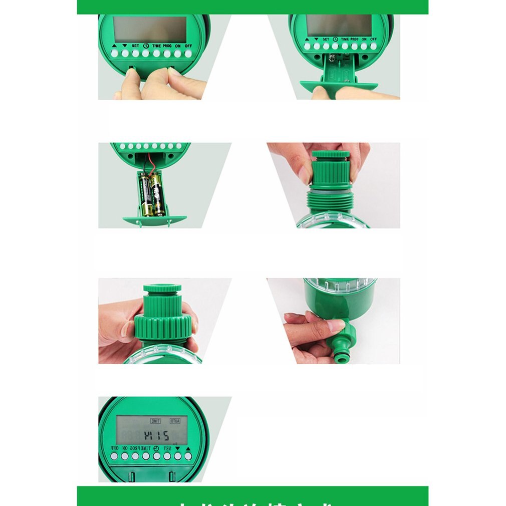 LCD Display Automatic Intelligent Electronic Water Timer Rubber gasket Solenoid Valve Irrigation Sprinkler Controller