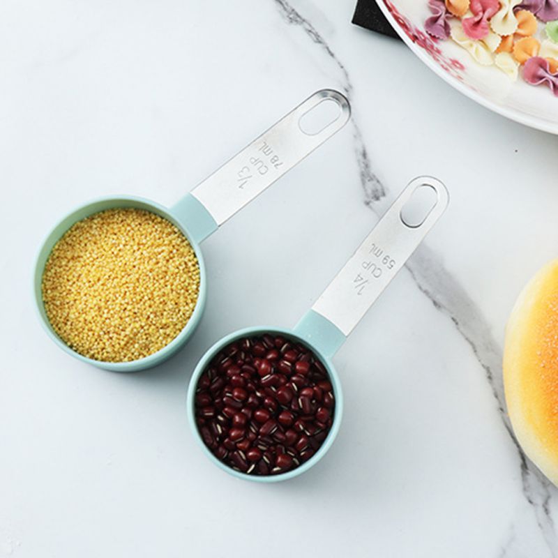4Pcs/8pcs Multi Purpose Spoons Measuring Cup Baking Accessories Stainless Steel Plastic Handle Measure Tool Kitchen Gadgets #1