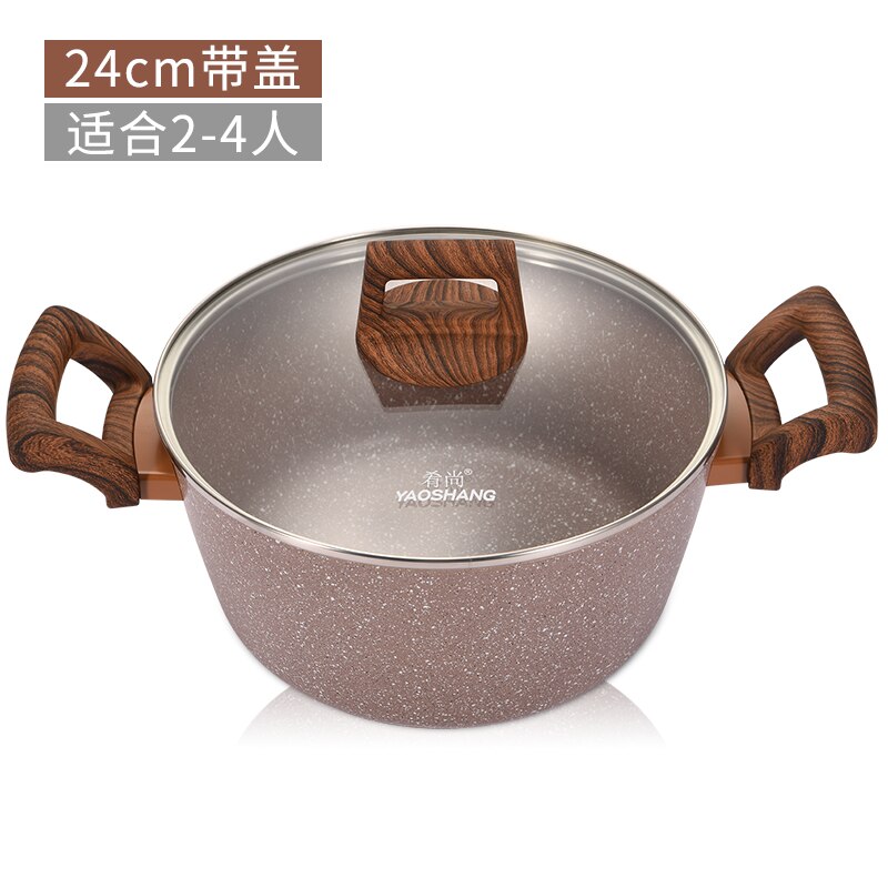Ollas antiadherentes para sopa, Sartenes multifuncionales de aluminio, Cocina de Inducción, para el hogar y el jardín, DG50TG: Default Title