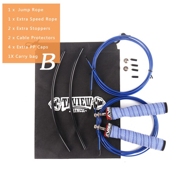 Cuerdas de salto pesadas Crossfit saltar velocidad cuerda con rodamientos de bolas de Cable de velocidad Extra Mango antideslizante para doble unders
