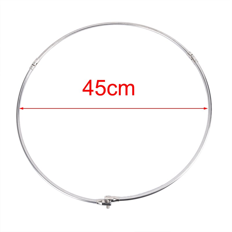 Cabeza de red de pesca de acero inoxidable, accesorio de aparejos de red plegable, redonda, 35/40/45/50cm