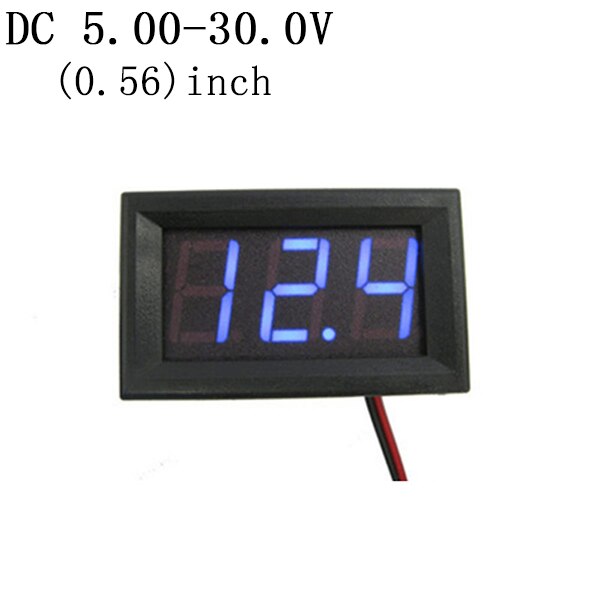 Mini Digitale Voltmeter Ampèremeter 1 Pcs Digitale Display Voltmeter DC4.5-30V Panel Current Meter Tester Led Digitale Display: 3