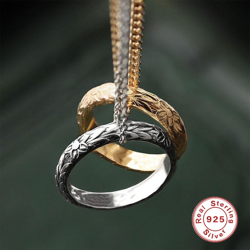 ROXI Vintage Flowers Leaves Rings for Women Girls Wedding Ring 925 Sterling Silver Finger Rings Engagement Ring Fine Jewelry