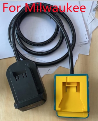For Makita Battery Adapter Cord Tools Portable Battery Extension Cable For DEWALT 18v 20v max: For Milwaukee