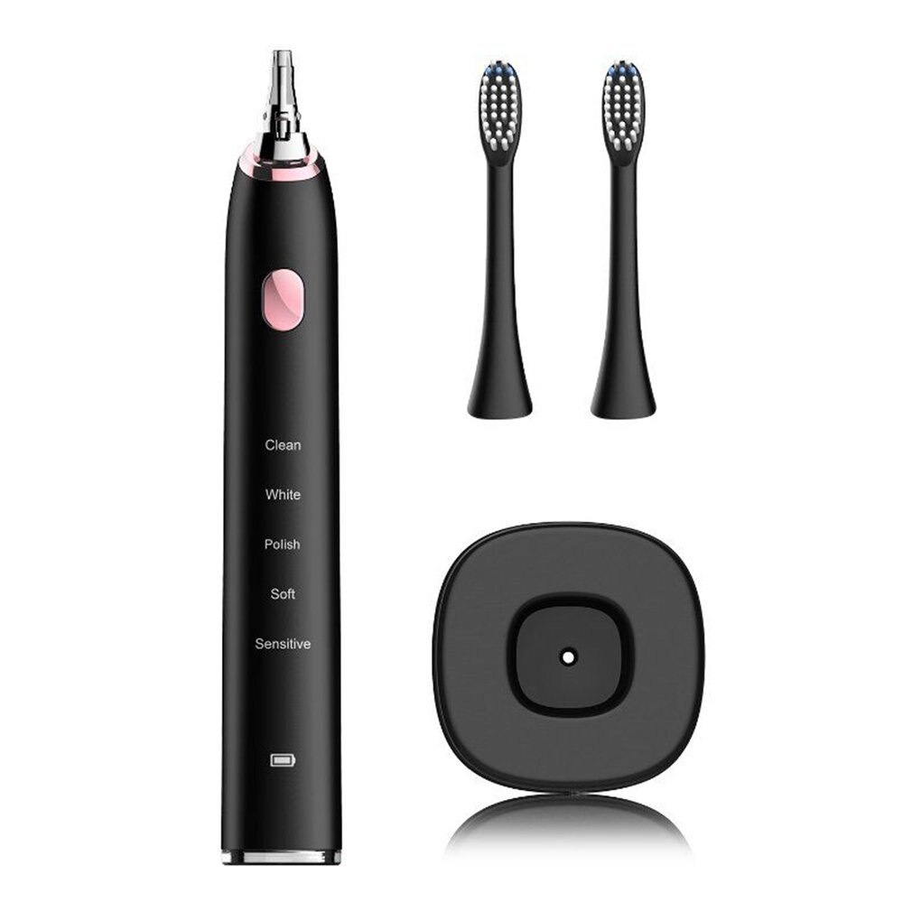 Electric Toothbrush with 5 Optional Modes 2 Replacement Heads Rechargeable Toothbrushes