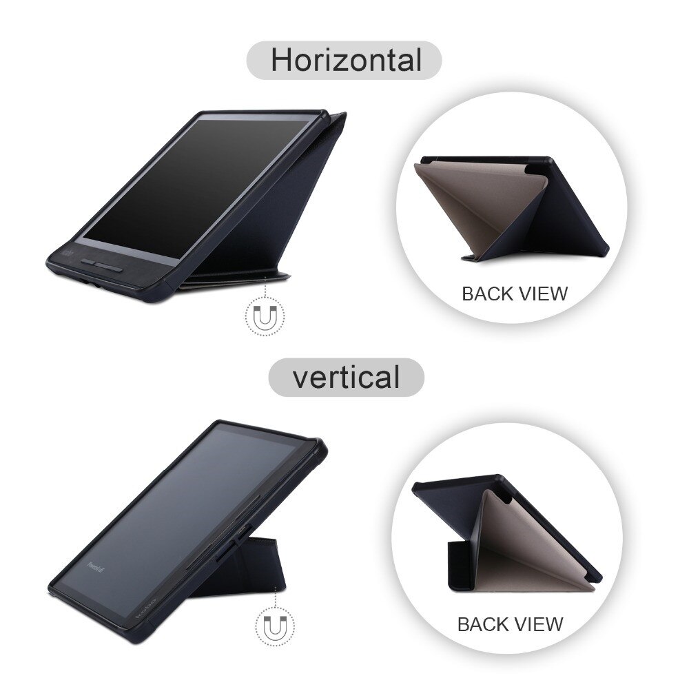 Folding Case Voor 7 "Rakuten Kobo Libra H2O E-Boeken Multi-Fold Pu Lederen Smart Flip Case cover Stand Voor Kobo Libra H2O + Film + Pen