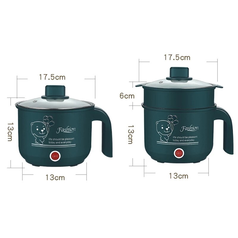 Mini Electric Rice Cooker 1.8L Non-stick Cooking Machine Single/Double Layer Pot Multifunction Electric Rice Cooker for Home