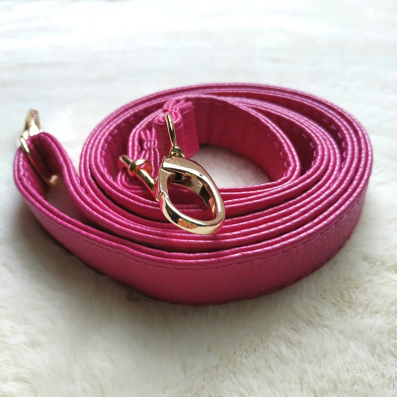PU Læder Skulderrem Taske Tilbehør DIY Crossbody Justerbar Taske Bælte Rem Håndtaske Rem Kvinder Gul Spænde